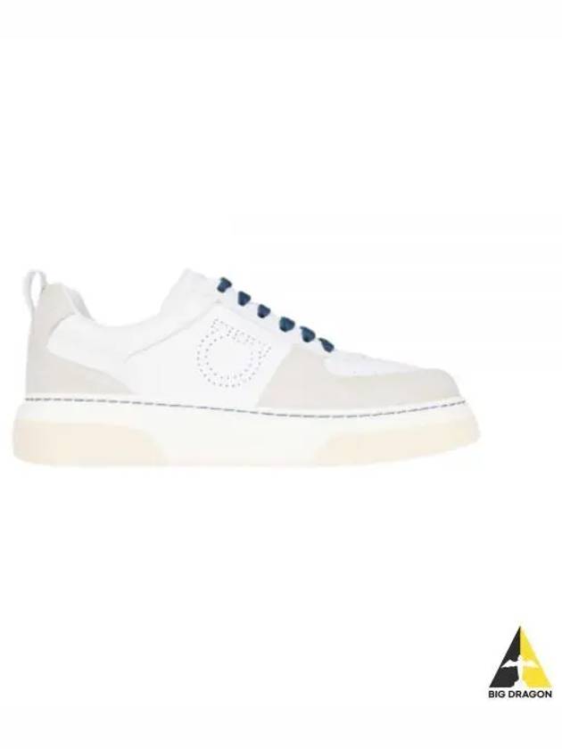 Logo Lace-Up Low Top Sneakers White - SALVATORE FERRAGAMO - BALAAN 2