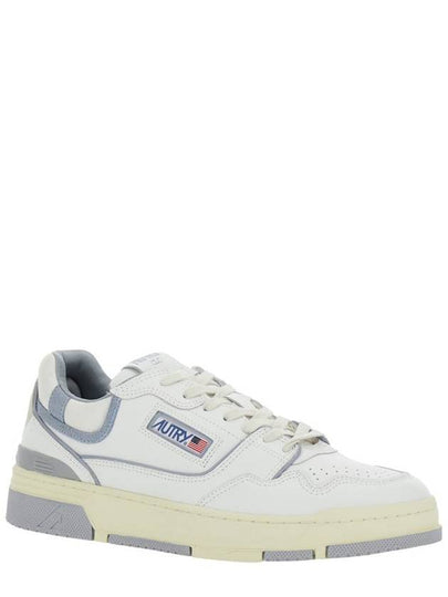 'Clc' White Low Top Sneakers With Logo Patch On Tongue And Side In Leather Blend Man - AUTRY - BALAAN 2