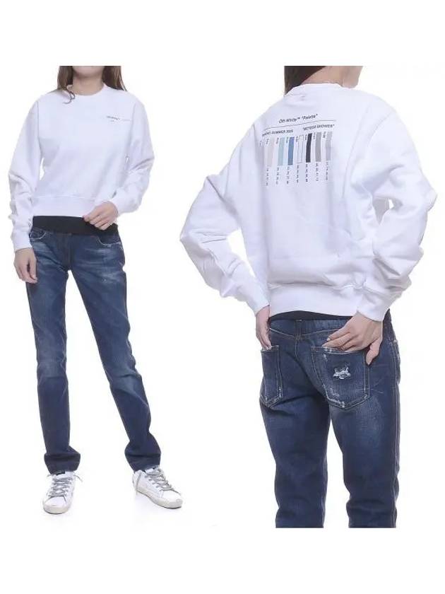 Cropped Meteor Palette Sweatshirt White - OFF WHITE - BALAAN 2