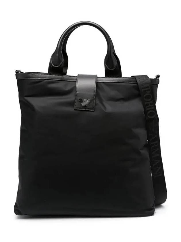 Logo Nylon Tote Bag Black - EMPORIO ARMANI - BALAAN 2