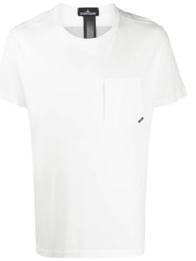 Shadow Project Pocket Short Sleeve T-Shirt White - STONE ISLAND - BALAAN 2