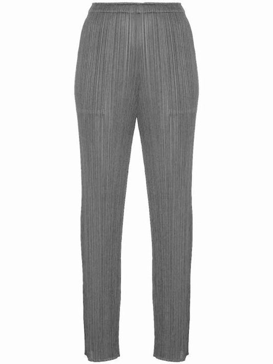 Pleated Straight Pants Grey - ISSEY MIYAKE - BALAAN 1