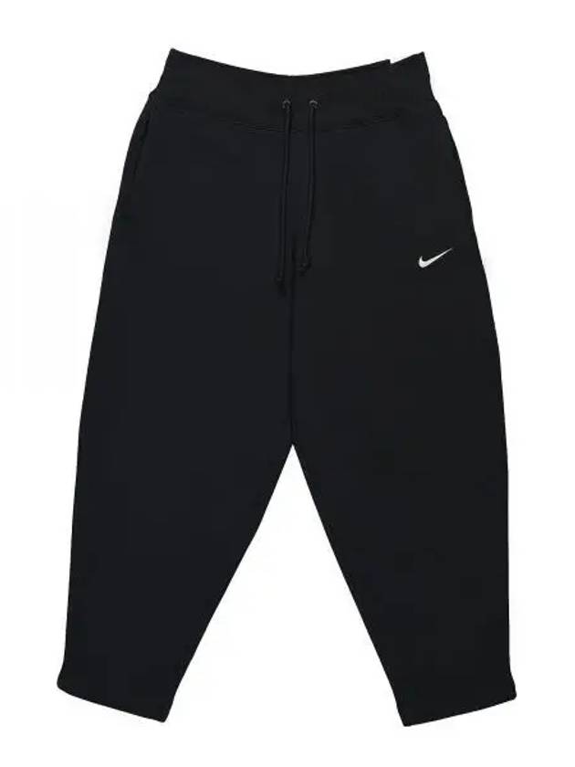 Women's Phoenix Fleece High Waist Curve Track Pants Black - NIKE - BALAAN 2