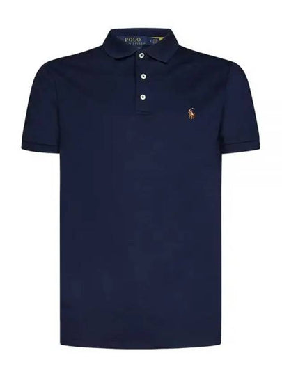 Embroidered Logo Pony Polo Shirt Blue - POLO RALPH LAUREN - BALAAN 2