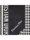 30 Montaigne Micha Silk Twill Scarf Black White - DIOR - BALAAN 7