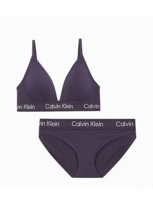 UNDERWEAR Women s Stencil Logo Modern Cotton Triangle Set Purple - CALVIN KLEIN - BALAAN 1