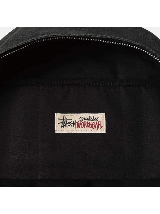 Logo Canvas Backpack Washed Black - STUSSY - BALAAN 5