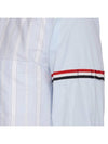 Men's Poplin Grosgrain Armband Stripe Long Sleeve Shirt Blue - THOM BROWNE - BALAAN 5