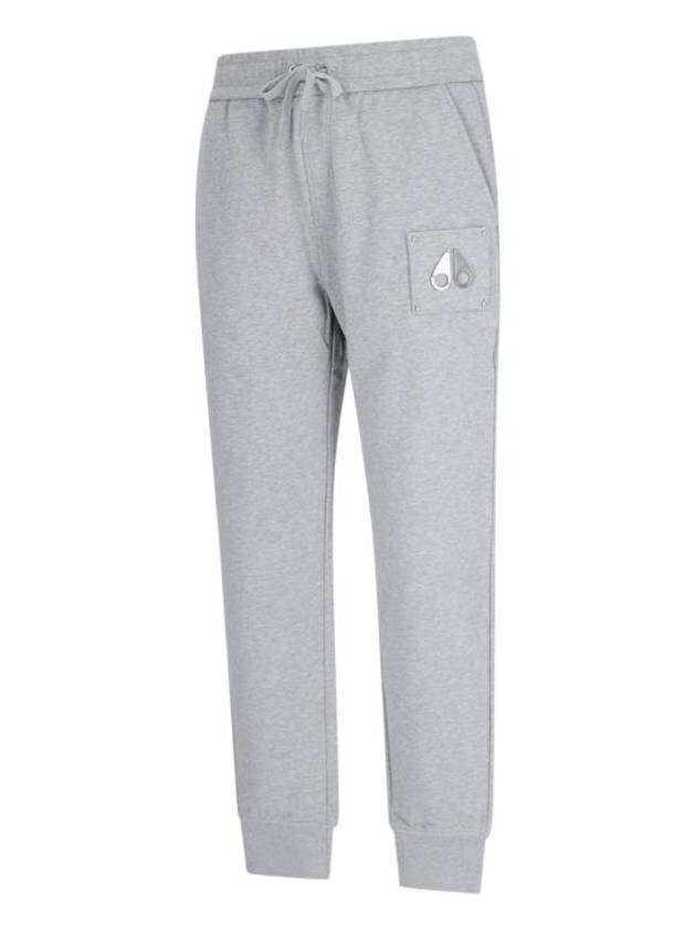 Logo Drawstring Track Pants Grey - MOOSE KNUCKLES - BALAAN 4