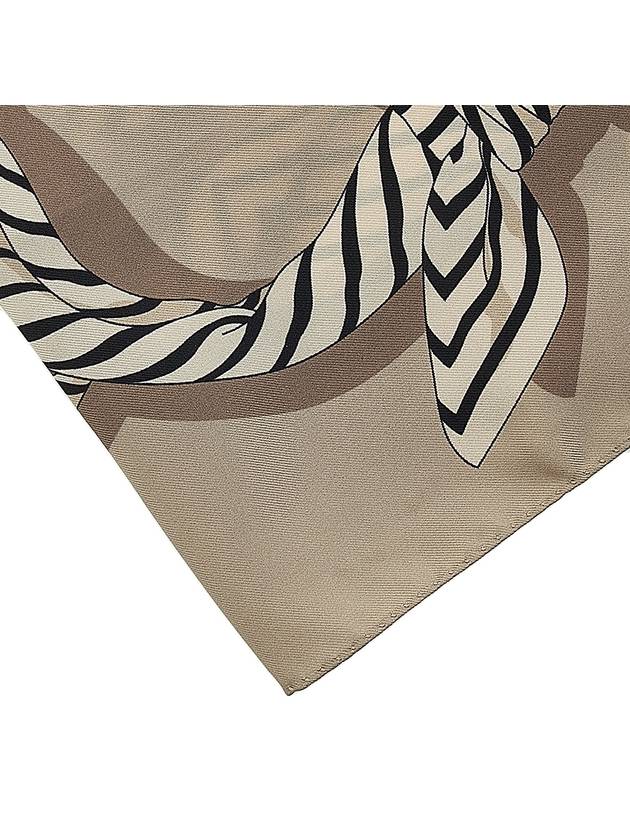 Knot Print Silk Scarf Beige - TOTEME - BALAAN 6