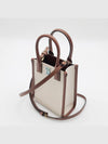 Frances Canvas Leather Mini Tote Bag Ecru Tan - BURBERRY - BALAAN 7