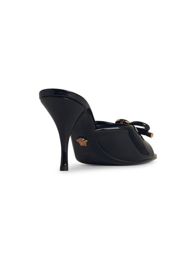 Versace Black Leather Sandals - VERSACE - BALAAN 3