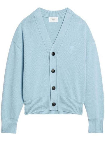 De Coeur Button Up Cardigan Sky Blue - AMI - BALAAN 1