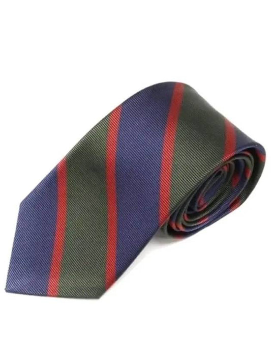 Men's Striped Lettering Tie 544623 4E002 4067 - GUCCI - BALAAN 1