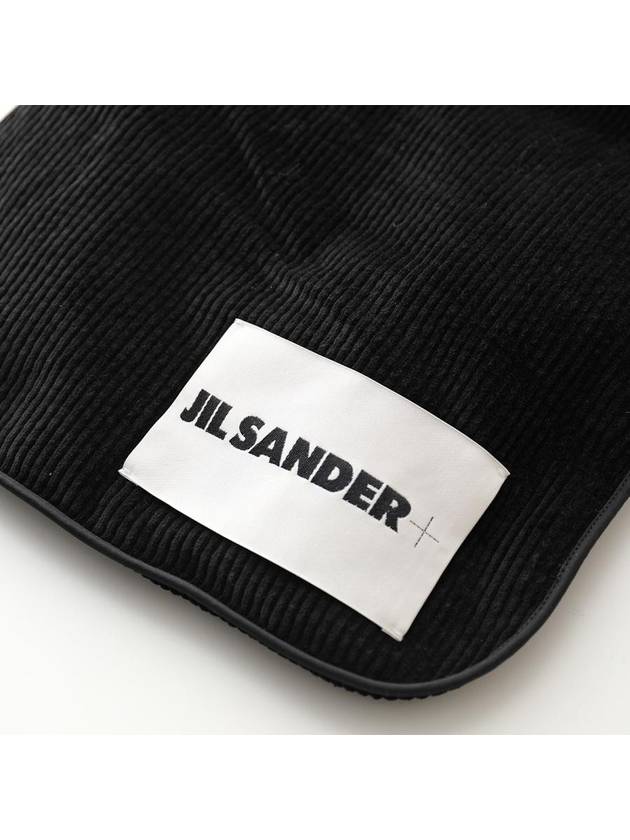 Corduroy muffler black JPPT590194 Can be used as a shawl - JIL SANDER - BALAAN 3