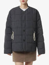 Round Neck Quilted Down Padded Jacket Black - JIL SANDER - BALAAN 2