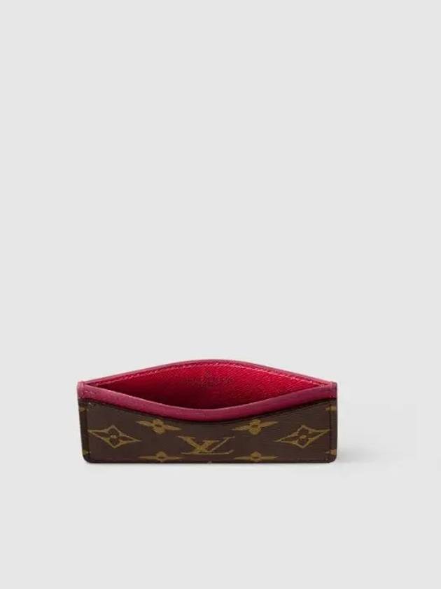 Monogram Card Wallet Fuchsia Brown - LOUIS VUITTON - BALAAN 5