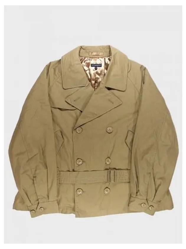 Short Trench Jacket C Khaki Nyco Twill 24F1D076 PS267 BS001 - ENGINEERED GARMENTS - BALAAN 1