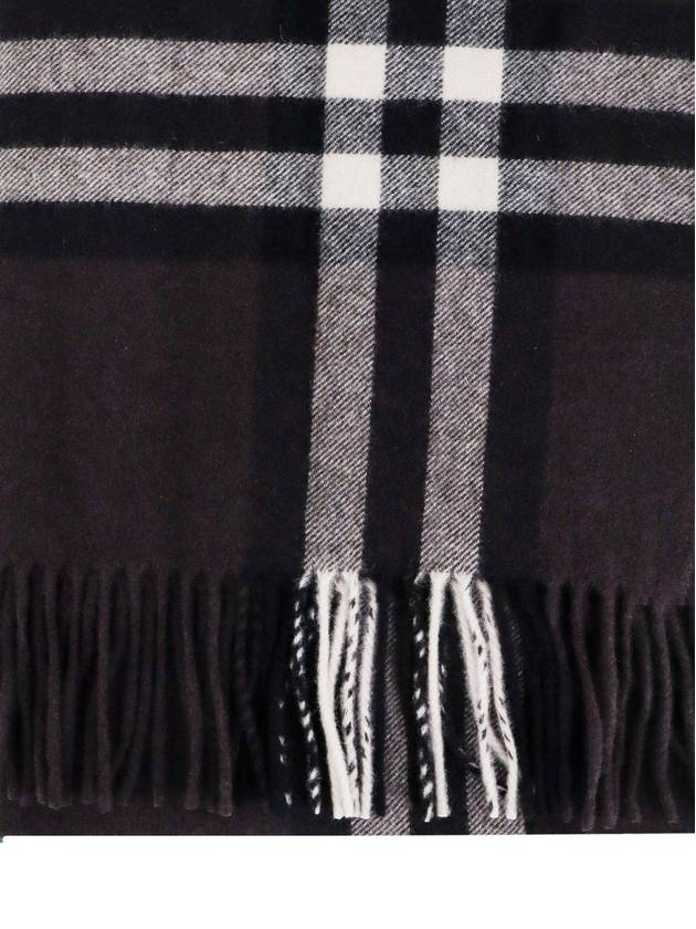 Check Fringe Cashmere Scarf 8074793 - BURBERRY - BALAAN 5