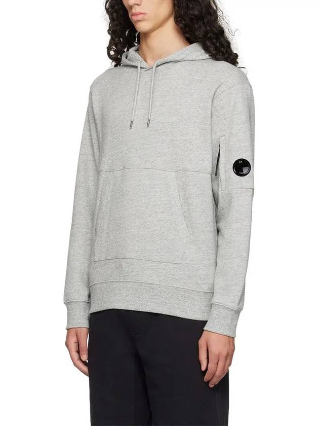 Diagonal Raised Fleece Lens Hoodie Grey - CP COMPANY - BALAAN 5