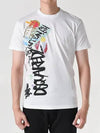 Men's Logo Print Short Sleeve T-Shirt White - DSQUARED2 - BALAAN 3