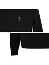 de Coeur Embroidery Crewneck Knit Top Black - AMI - BALAAN 8