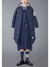 Downfilled Ripstop Classic 4 Striped Hoodie Down Long Padding Navy - THOM BROWNE - BALAAN 4