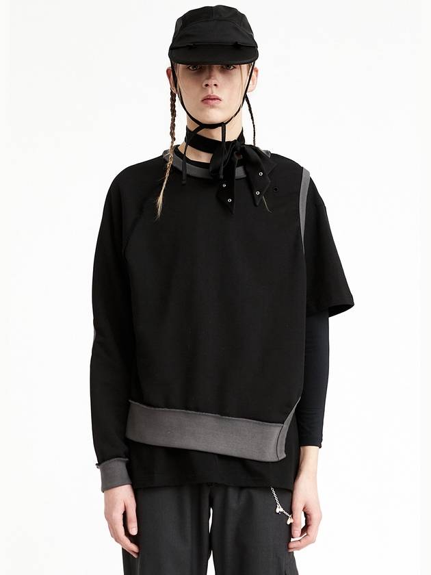 NX Asymmetry Sweatshirts Black - YOUCHE PRET A PORTER - BALAAN 4