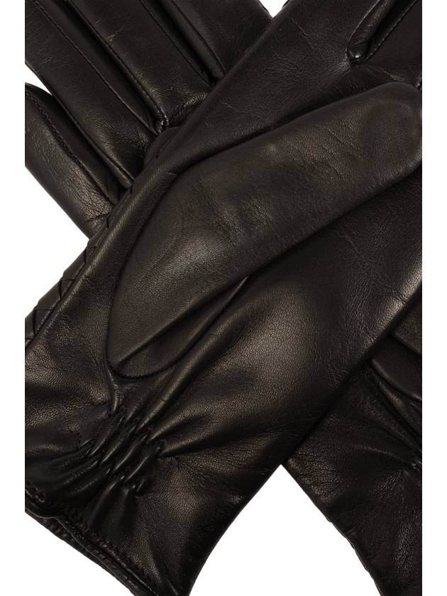 Women's Intrecciato Leather Gloves Brown - BOTTEGA VENETA - BALAAN 6