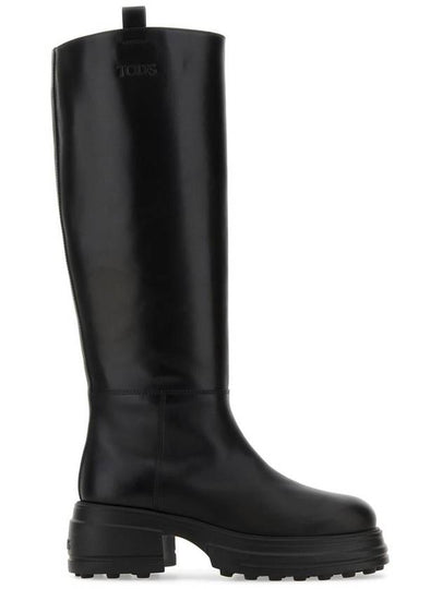 Platform Leather Middle Boots Black - TOD'S - BALAAN 2