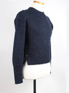 Diagonal armband knit navy S - THOM BROWNE - BALAAN 6