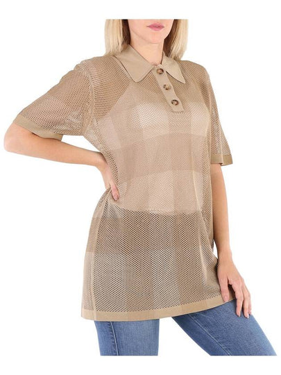 Burberry Ladies Honey Zadey Check Polo Shirt, Size X-Small - BURBERRY - BALAAN 2