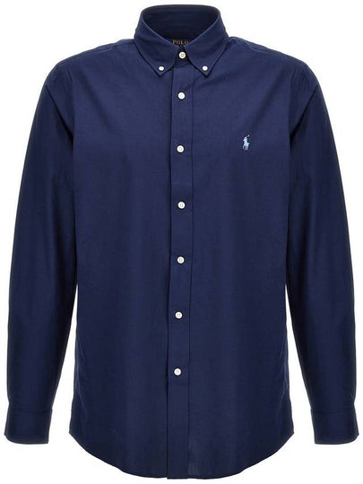 Embroidery Pony Logo Poplin Long Sleeve Shirt Black - POLO RALPH LAUREN - BALAAN 2