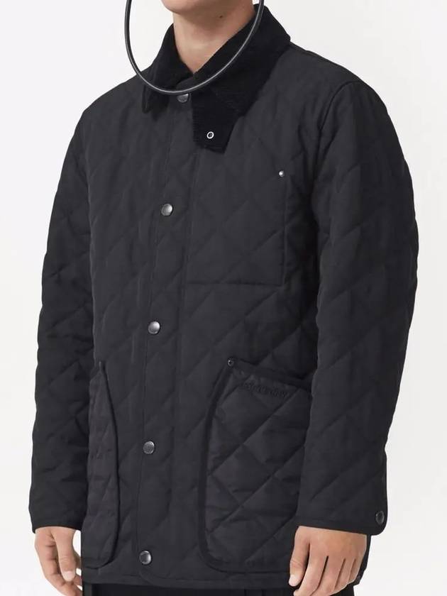 Quilted Thermoregulated Barn Jacket Black - BURBERRY - BALAAN 3