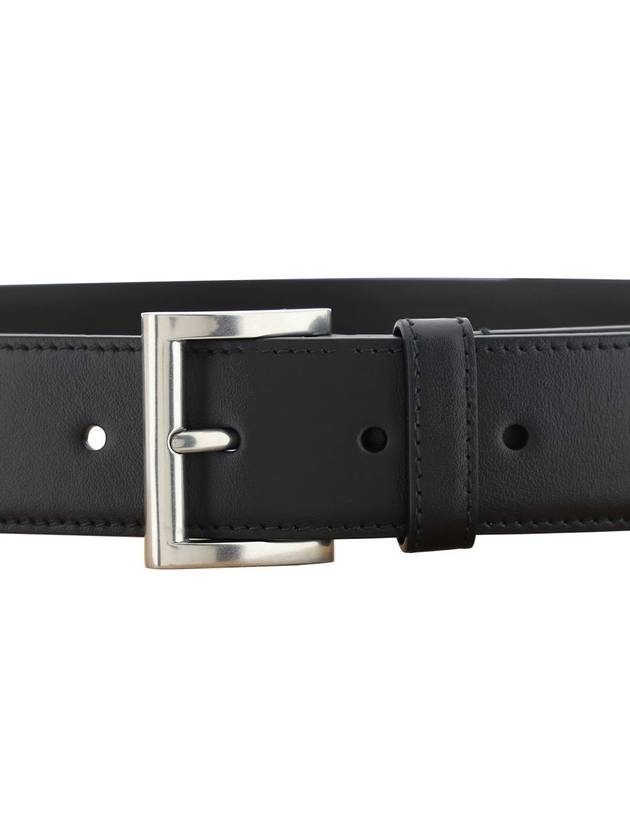 Leather Belt Black Black - PRADA - BALAAN 7