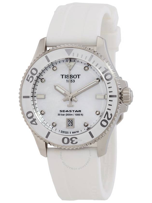 Tissot Seastar Quartz Diamond White Mother of Pearl Dial Unisex Watch T120.210.17.116.00 - TISSOT - BALAAN 1