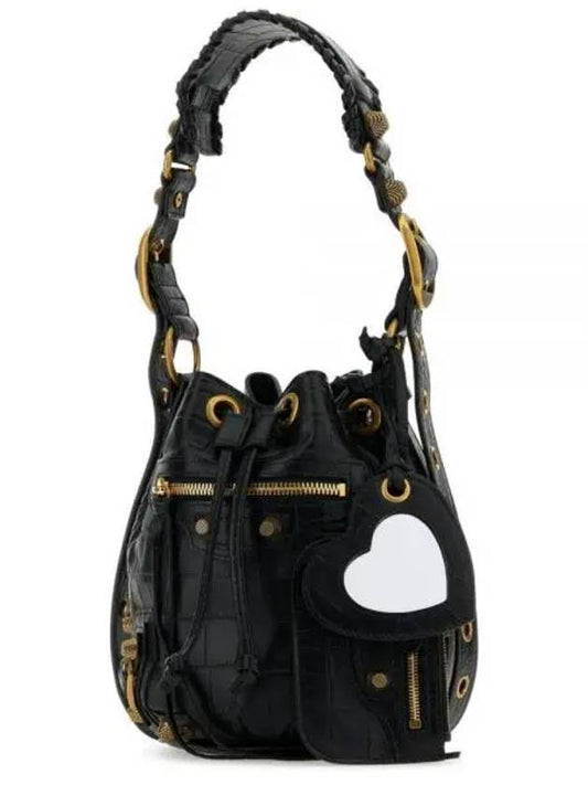 Le Cagole XS Leather Bucket Bag Black - BALENCIAGA - BALAAN 2