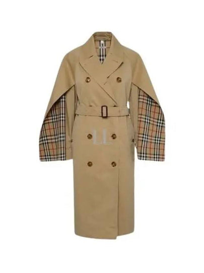 Cotton Gabardine Trench Coat Honey - BURBERRY - BALAAN 2