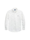 Embroidered Pony Logo Long Sleeve Shirt White - POLO RALPH LAUREN - BALAAN 2