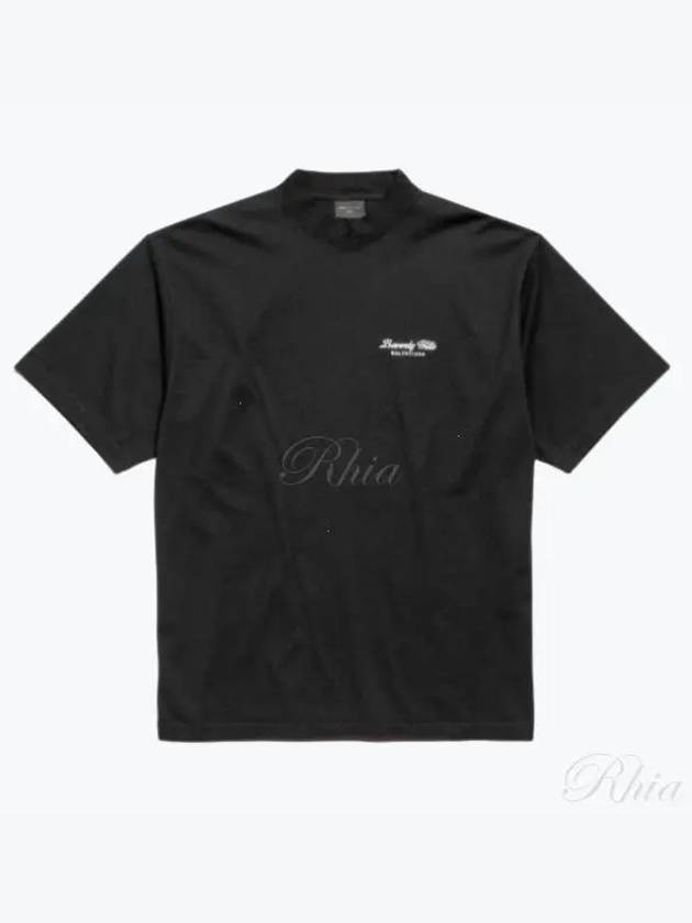 Logo Print Medium Fit Short Sleeve T-Shirt Black - BALENCIAGA - BALAAN 2