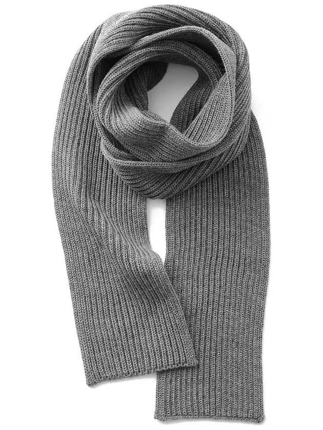 short wool knit muffler gray - ANDERSEN-ANDERSEN - BALAAN 1