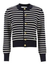 Sweater FKC039 KN00614023 NAVY BLUE OFF WHITE - AMI - BALAAN 2