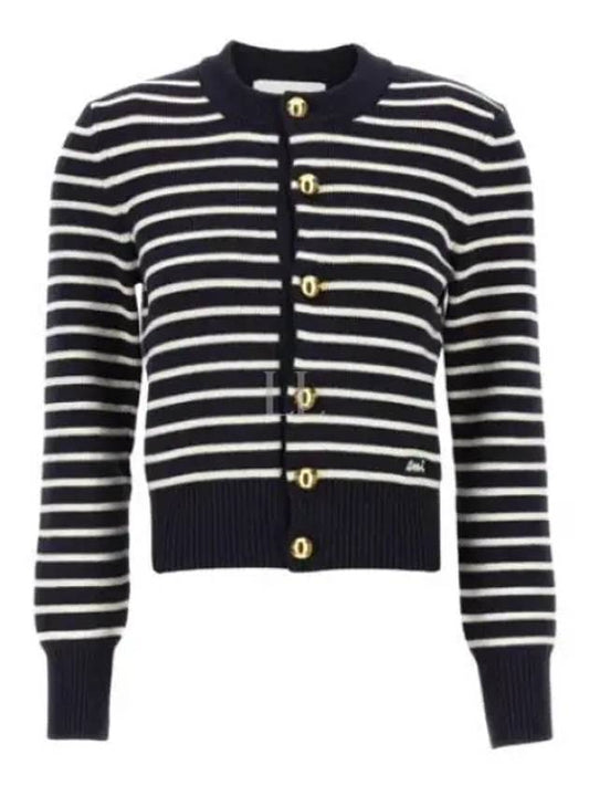 Sweater FKC039 KN00614023 NAVY BLUE OFF WHITE - AMI - BALAAN 2