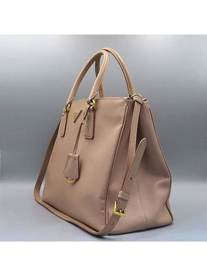 BN2274 SAFFIANO LUX CAMMEO Indie pink color gold triangle logo tote bag shoulder strap 2WAY - PRADA - BALAAN 2