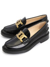 Brushed Leather Chain Loafers Black - TOD'S - BALAAN 2