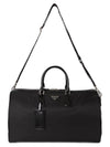 Re-Nylon Brushed Leather Duffel Bag Black - PRADA - BALAAN 7