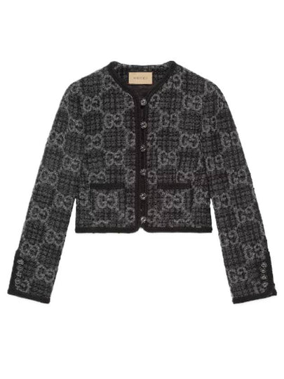 GG Tweed Jacket Grey - GUCCI - BALAAN 2