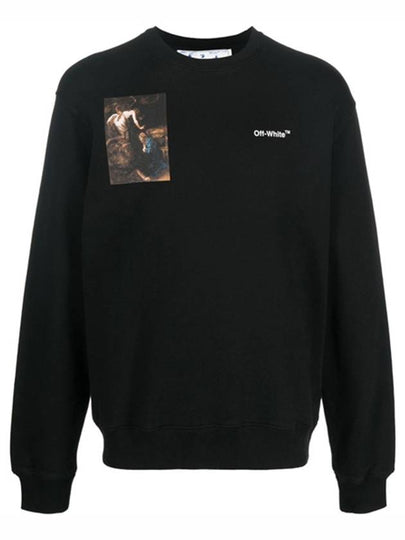 Caravaggio Slim Crew Neck Sweatshirt Black - OFF WHITE - BALAAN 2