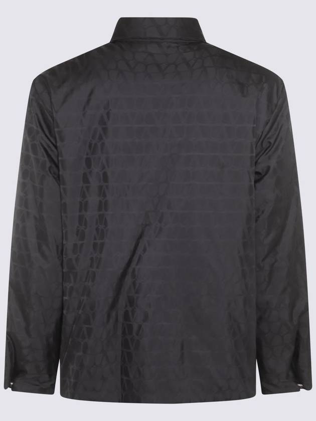 V Monogram Reversible Nylon Jacket Black - VALENTINO - BALAAN 4