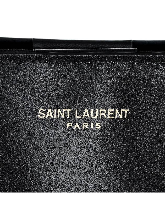 Toy Small Leather Shopping Box Tote Bag Black - SAINT LAURENT - BALAAN 8